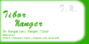 tibor manger business card